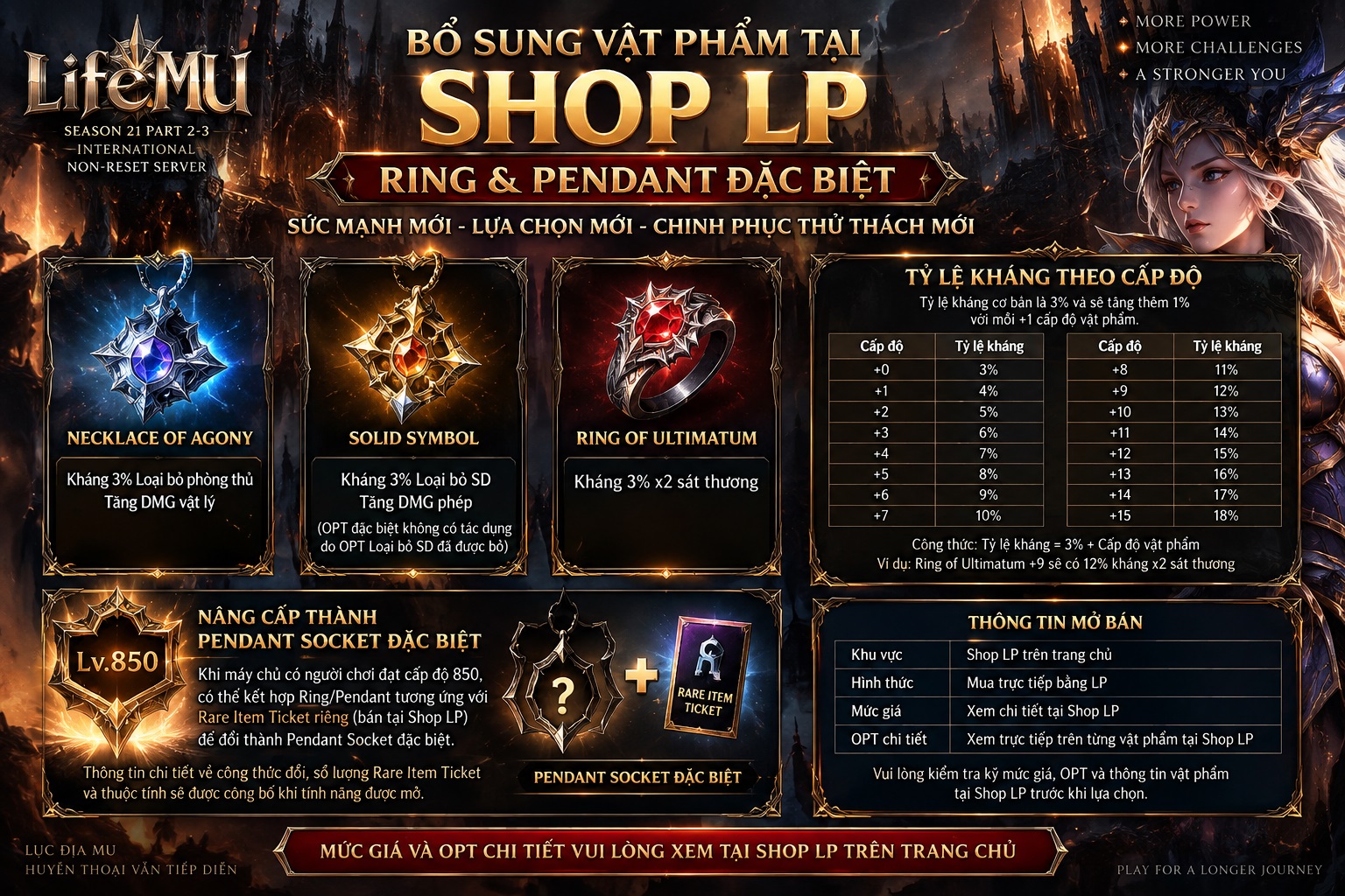 Mở bán Ring và Pendant đặc biệt tại shop LP