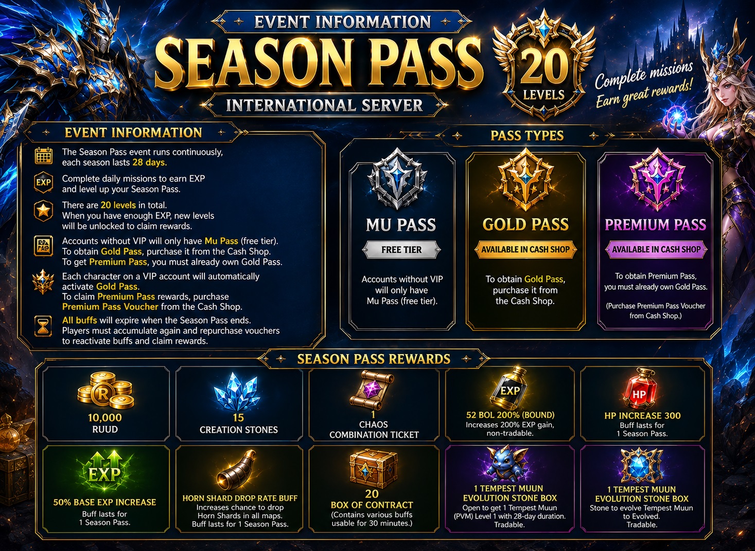 International Server Season Pass Event Information