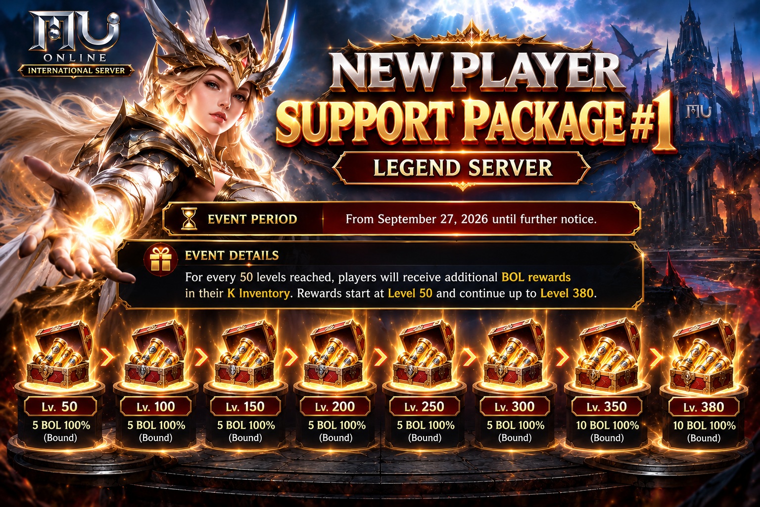 New Player Support Package #1 – Legend Server
