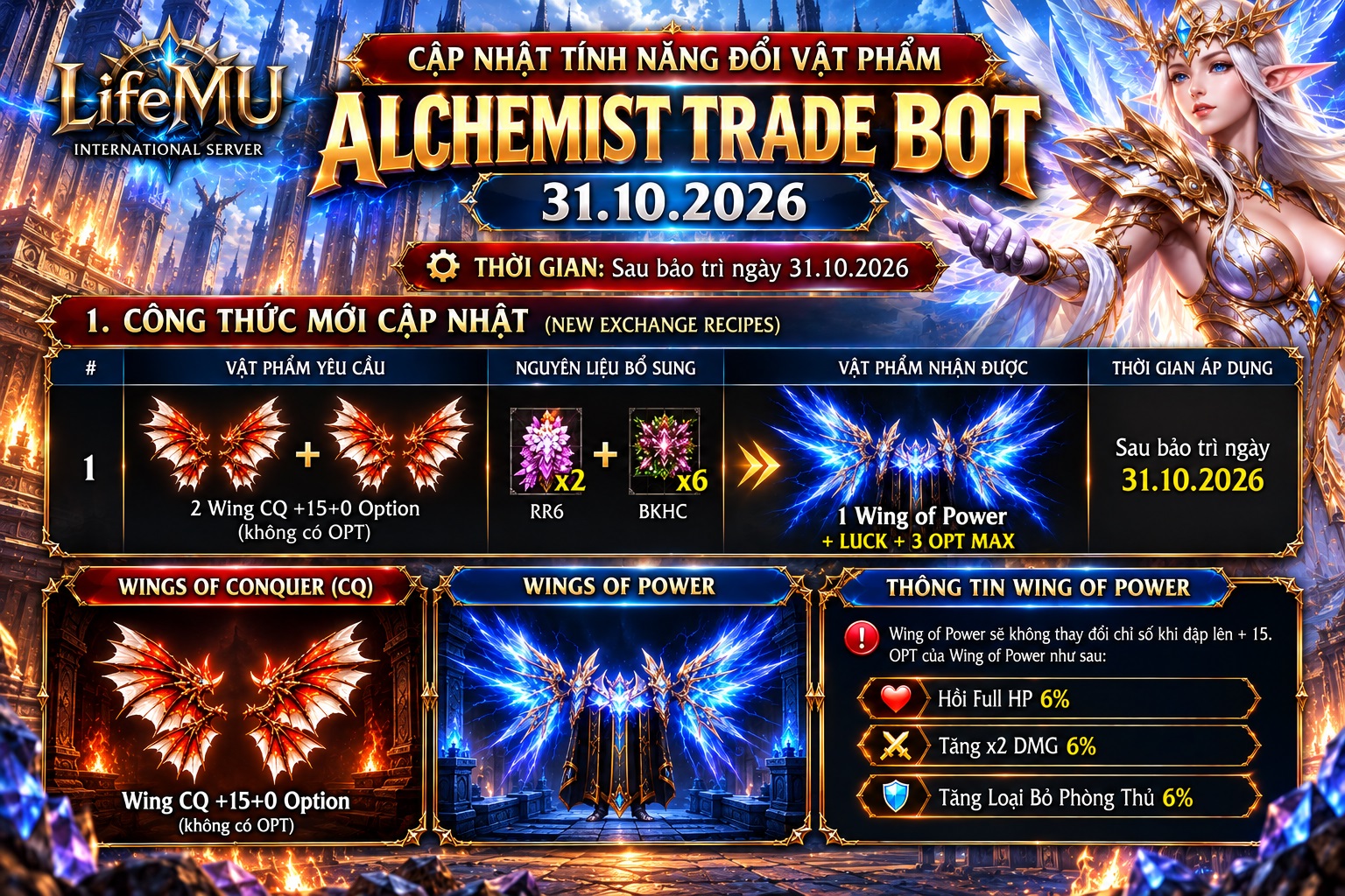 Cập nhật tính năng đổi vật phẩm Alchemist Trade Bot