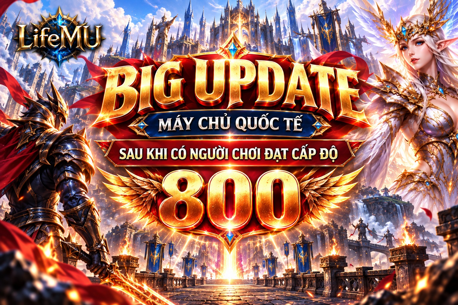 Big update máy chủ Legend sau khi có người chơi đạt cấp độ 800